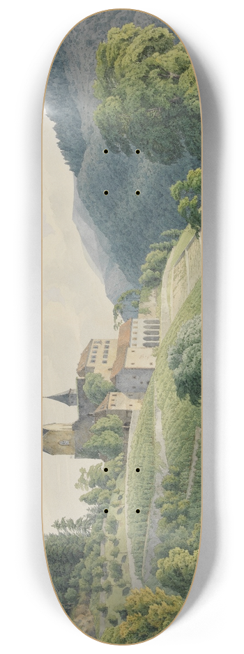 Carl Ludwig Frommel - Blick auf Schlo Eberstein 8.25 inch art skate deck