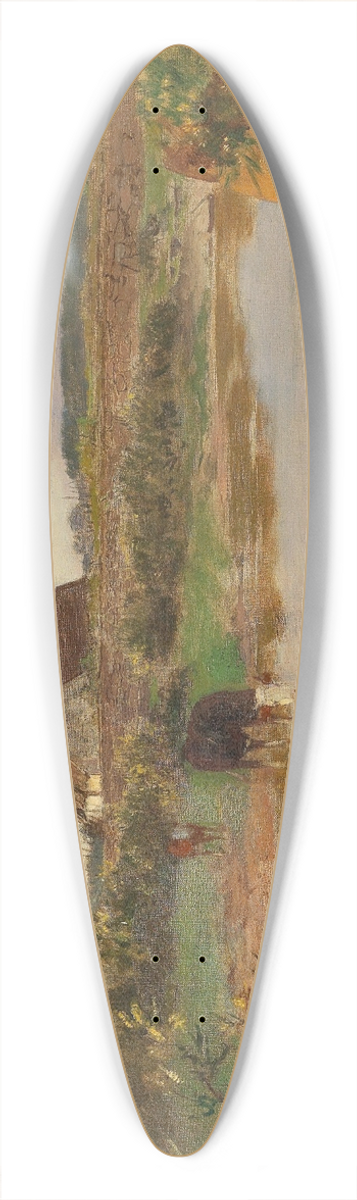 Eugen Jettel - Flusslandschaft mit Khen 39.3 inch art pintail longboard deck