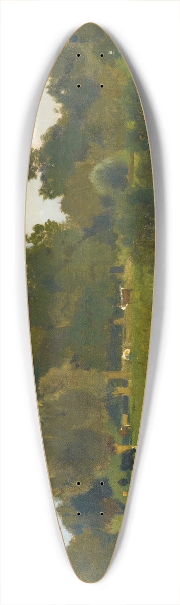 Eugen Jettel - Meadow With Cows 39.3 inch art pintail longboard deck