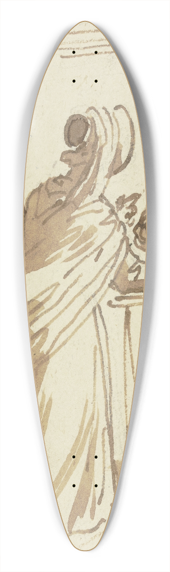 Eugen Klimsch - Zwei Frauen und ein Kind in einem Zimmer 39.3 inch art pintail longboard deck