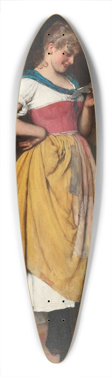 Eugen von Blaas - Good news 39.3 inch art pintail longboard deck