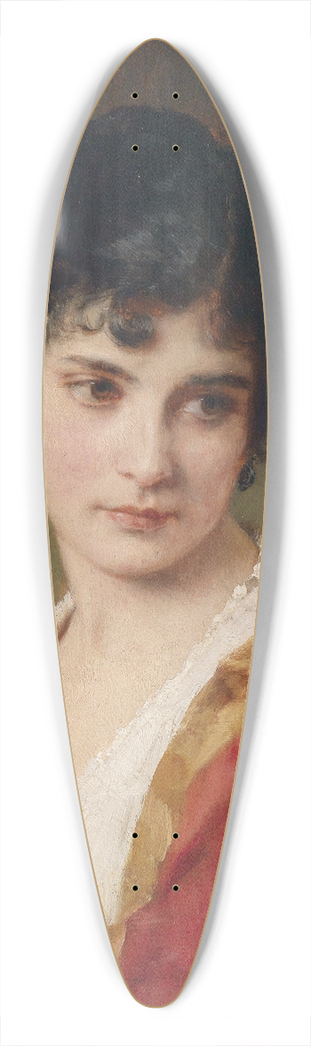 Eugen von Blaas - Portrait einer jungen Frau 39.3 inch art pintail longboard deck