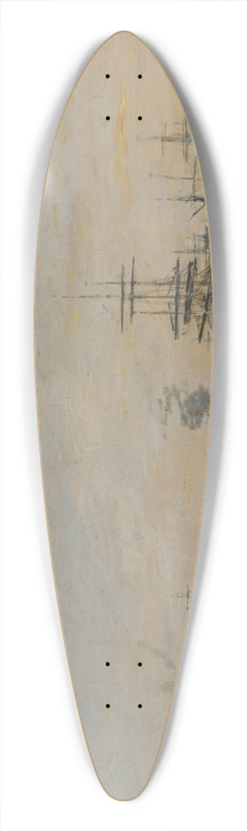 Eugne Boudin - Le port de Bordeaux, vu du quai de Bacalan 39.3 inch art pintail longboard deck