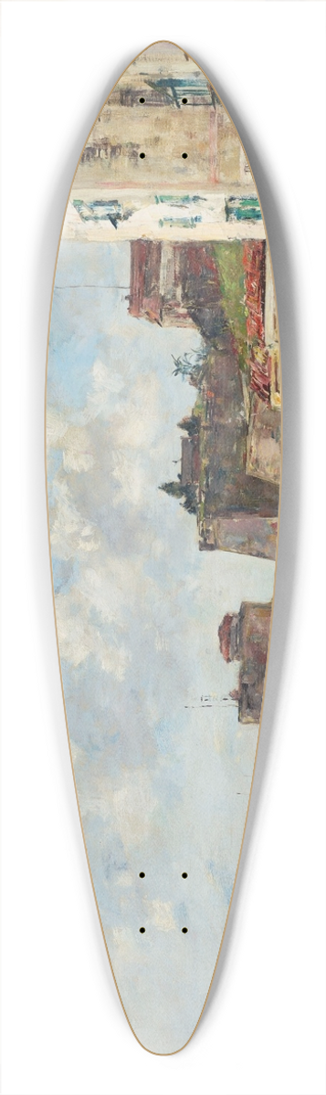 Eugne Boudin - Villefranche, le port 39.3 inch art pintail longboard deck