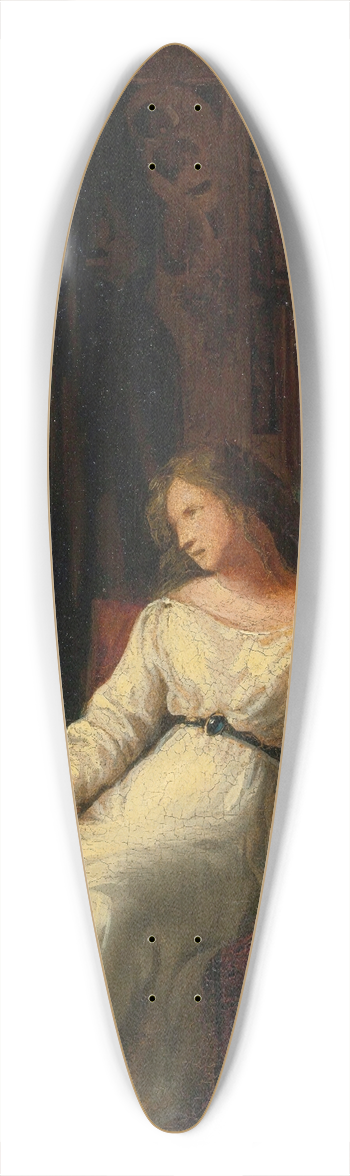 Eugne Delacroix - Desdemona and Emilia 39.3 inch art pintail longboard deck
