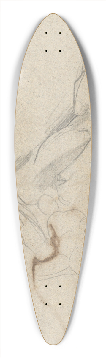 Eugne Delacroix - Figure Studies 39.3 inch art pintail longboard deck