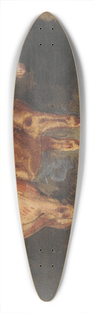 Eugne Delacroix - Study of aHorse 39.3 inch art pintail longboard deck