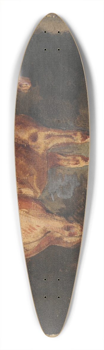 Eugne Delacroix - Study of aHorse-1 39.3 inch art pintail longboard deck