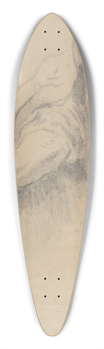 Eugne Delacroix - Study of a Left Arm and Hand 39.3 inch art pintail longboard deck