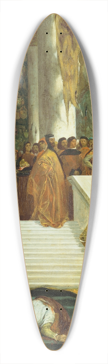 Eugne Delacroix - The Execution of the Doge Marino Faliero 39.3 inch art pintail longboard deck