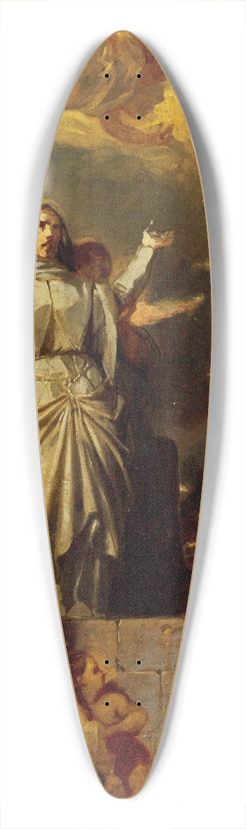 Eugne Devria - Apothose de sainte Genevive 39.3 inch art pintail longboard deck