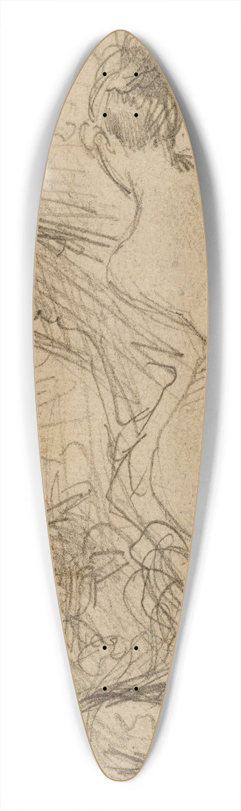 Eugne Devria - Les Orientales. La Captive 39.3 inch art pintail longboard deck
