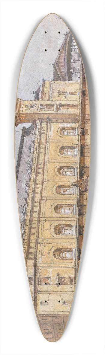 Eugne Galien-Laloue - Gare de Lyon 39.3 inch art pintail longboard deck
