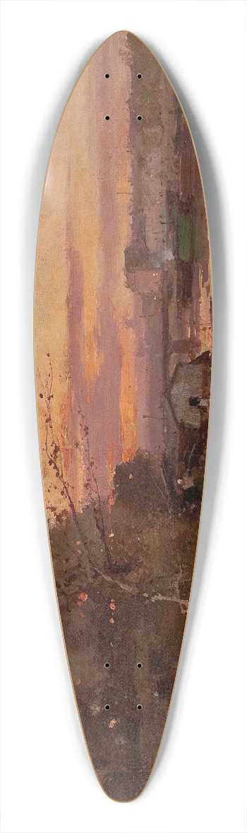 Eugne Galien-Laloue - River at Sunset 39.3 inch art pintail longboard deck