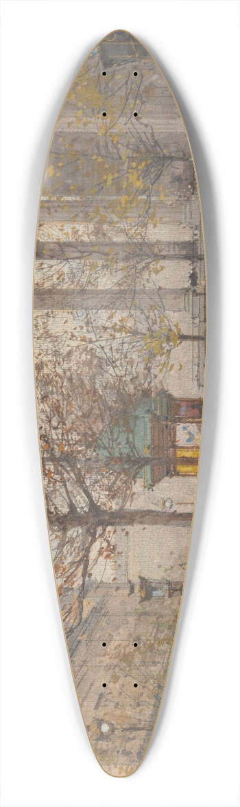 Eugne Galien-Laloue - Vue anime de la Madeleine 39.3 inch art pintail longboard deck