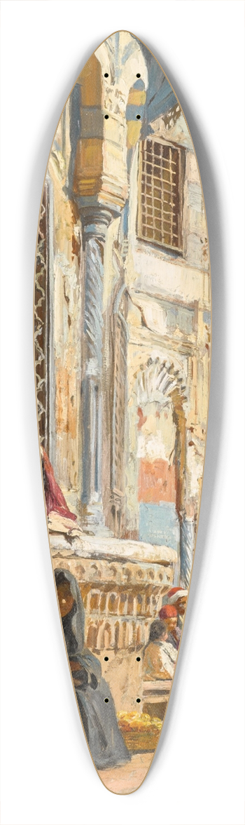 Eugne Girardet - By the Fountain, Cairo 39.3 inch art pintail longboard deck