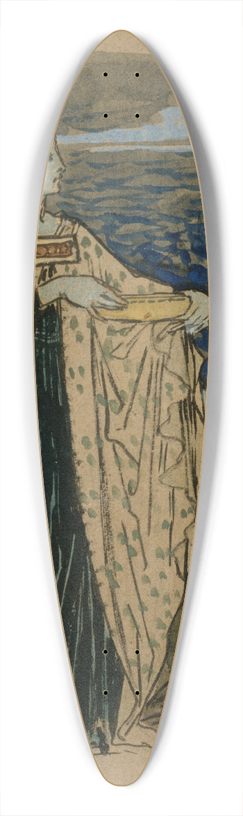 Eugne Grasset - Princesse de lgende 39.3 inch art pintail longboard deck