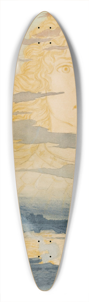 Eugne Grasset - Sainte Genevive Veillant Sur Paris 39.3 inch art pintail longboard deck
