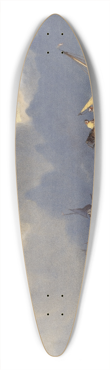 Eugne Isabey - Fishing Boats Tossed before a Storm 39.3 inch art pintail longboard deck