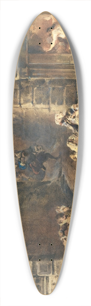 Eugne Isabey - La rixe 39.3 inch art pintail longboard deck