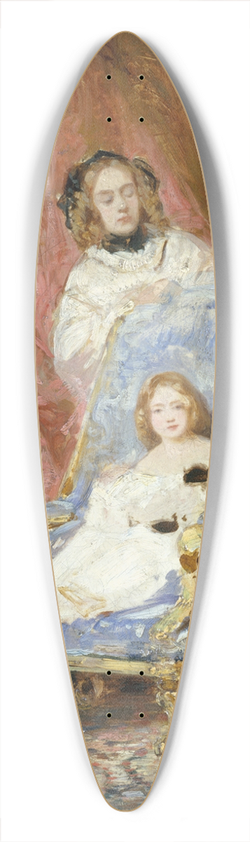 Eugne Isabey - Portrait de Madame Isabey et de sa fille 39.3 inch art pintail longboard deck