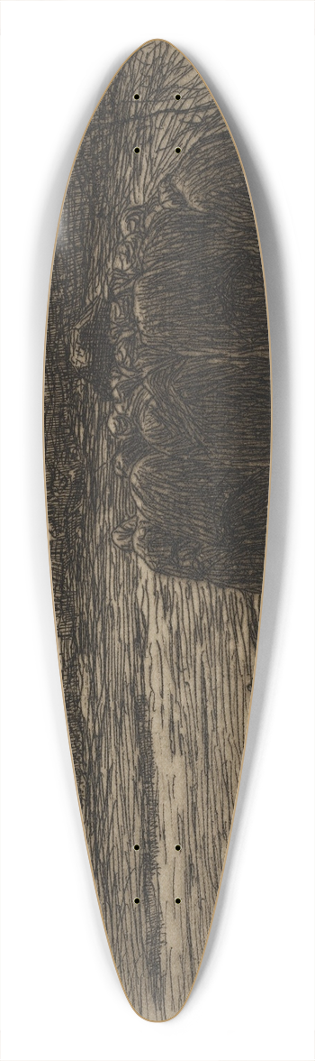 Eugne Laermans - Begrafenis van de boer 39.3 inch art pintail longboard deck