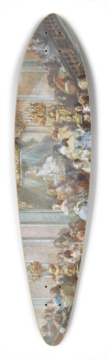 Eugne Lami - The Marble Staircase 39.3 inch art pintail longboard deck