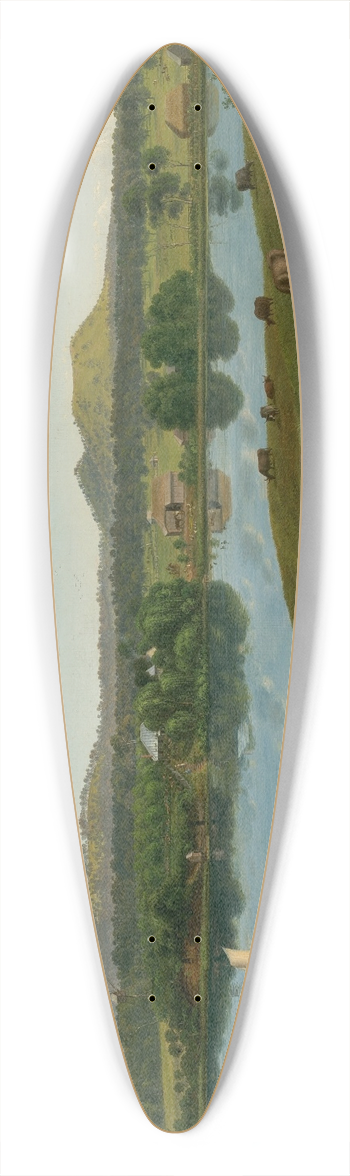 Eugne von Gurard - Purrumbete from across the lake 39.3 inch art pintail longboard deck