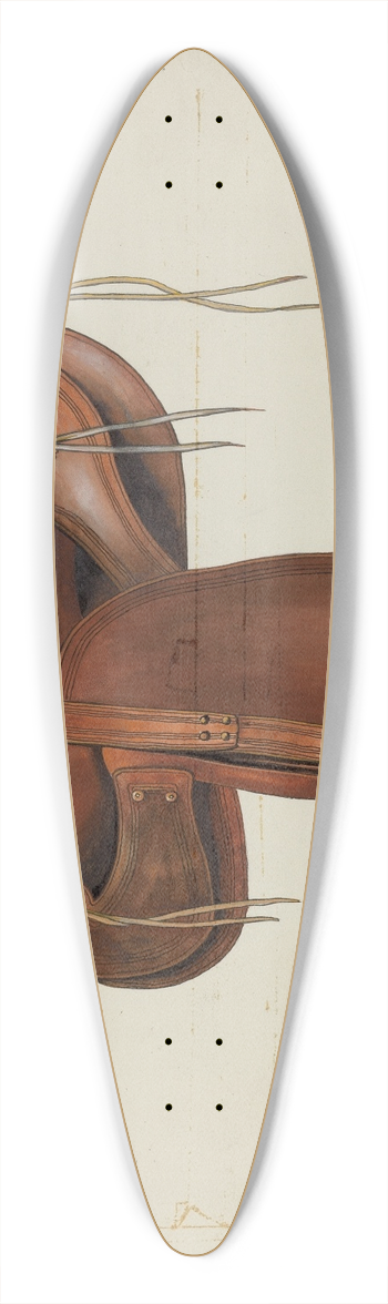 Eva Fox and Harry Mann Waddell - Saddle 39.3 inch art pintail longboard deck