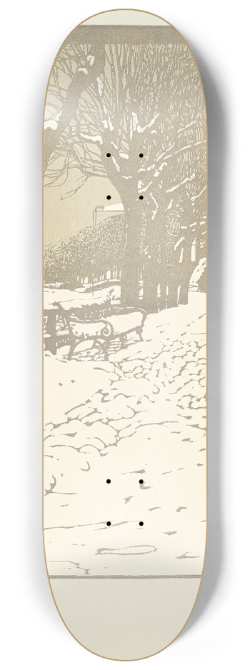 Carl Moll - Winter (Hohe Warte in Wien) 8.25 inch art skate deck