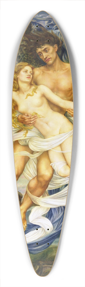 Evelyn De Morgan - Boreas and Oreithyia 39.3 inch art pintail longboard deck