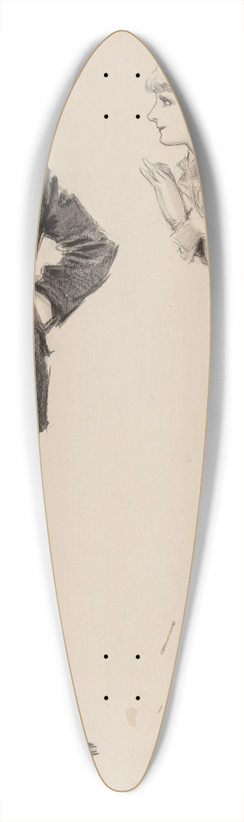 Everett Shinn - The Measure of a Man 39.3 inch art pintail longboard deck