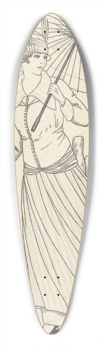Fabius - Robe de taffetas 39.3 inch art pintail longboard deck