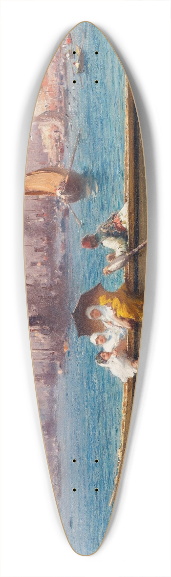 Fausto Zonaro - Amusement on the Caique 39.3 inch art pintail longboard deck
