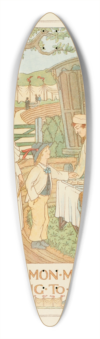 F. D. Bedford - Simple Simon 39.3 inch art pintail longboard deck