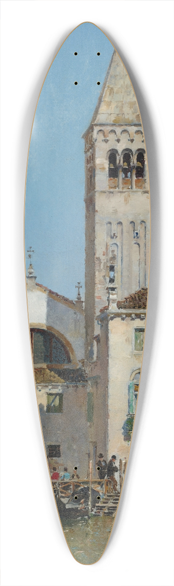Federico del Campo - View of Venice 39.3 inch art pintail longboard deck