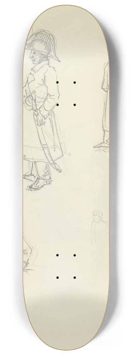 Carl Morgenstern - Studienblatt; Schtze in Rdelheim 8.25 inch art skate deck