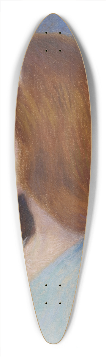Federico Zandomeneghi - Profil de femme sur fond bleu 39.3 inch art pintail longboard deck