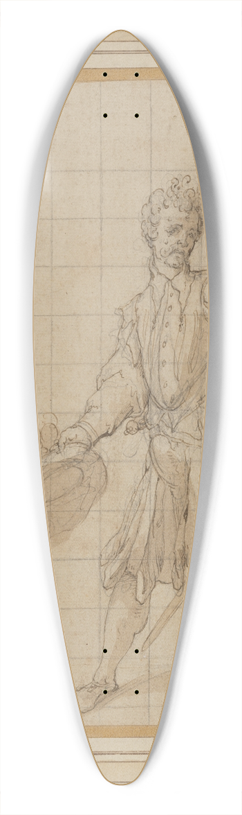 Federico Zuccaro - A Swiss Guard 39.3 inch art pintail longboard deck