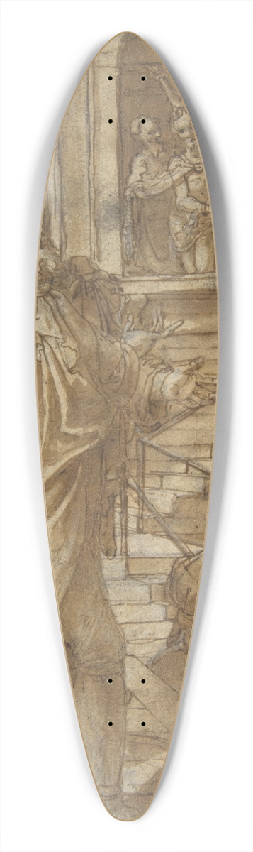 Federico Zuccaro - Ecce Homo 39.3 inch art pintail longboard deck