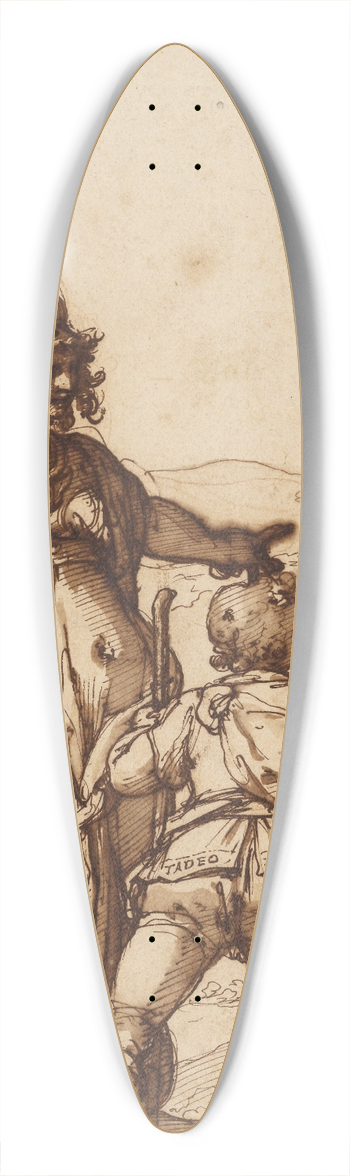 Federico Zuccaro - Pallas Athena Shows Taddeo the Prospect of Rome 39.3 inch art pintail longboard deck