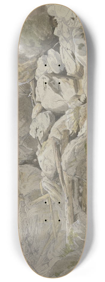 Carl Morgenstern - Wasserfall zwischen Felsblcken 8.25 inch art skate deck