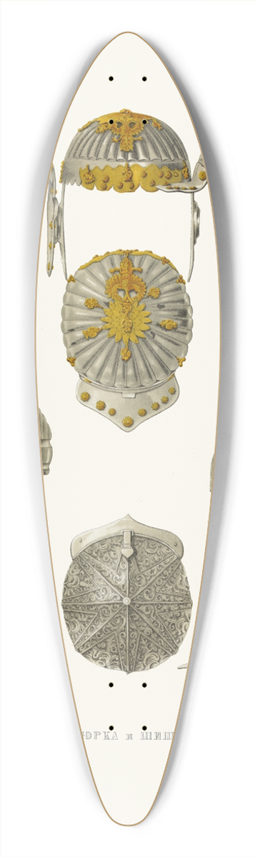 Fedor Grigoryevich Solntsev - Misiurka i shishaki 39.3 inch art pintail longboard deck