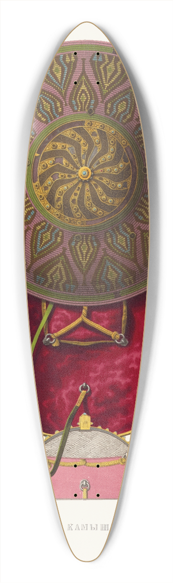 Fedor Grigoryevich Solntsev - Shchit kamyshevyi 39.3 inch art pintail longboard deck