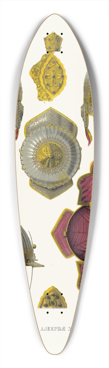 Fedor Grigoryevich Solntsev - Shlem tsaria Alekseia Mikhailovicha 39.3 inch art pintail longboard deck