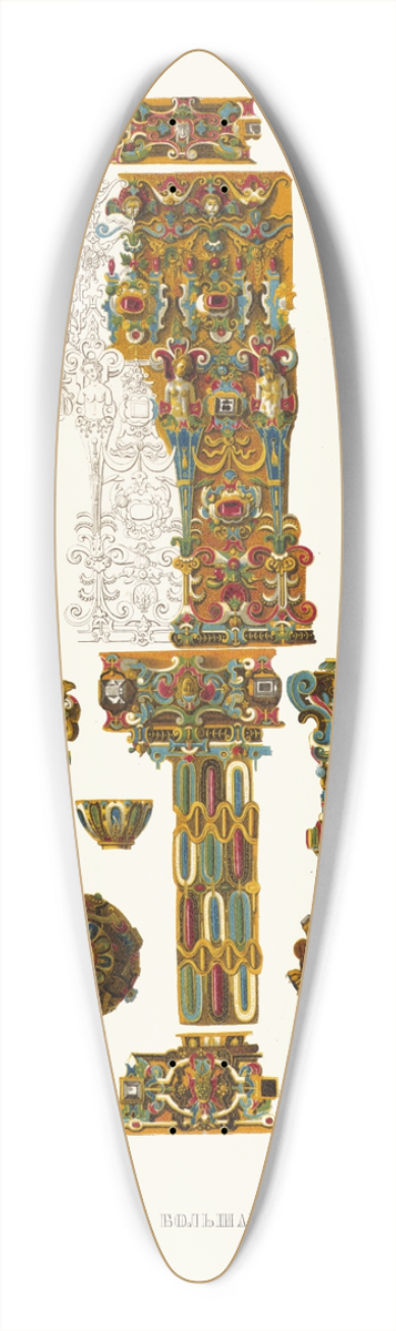 Fedor Grigoryevich Solntsev - Skipetr bolshago nariada 39.3 inch art pintail longboard deck