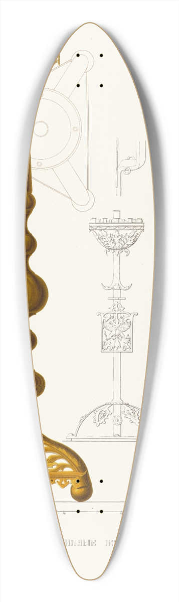 Fedor Grigoryevich Solntsev - Tri starinnie podsvechnika 39.3 inch art pintail longboard deck