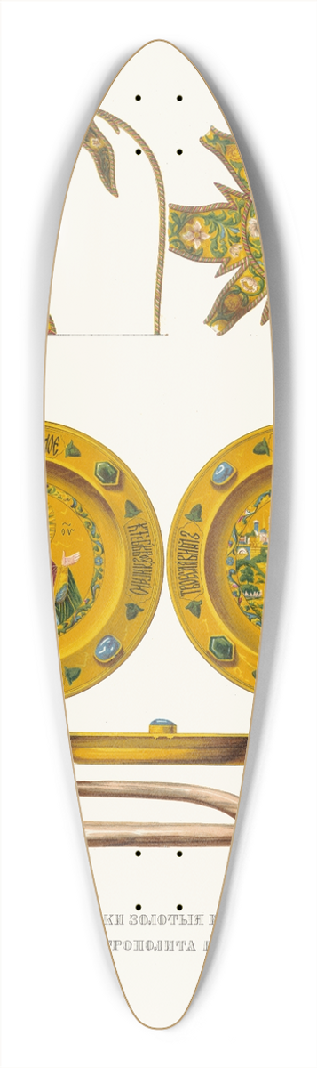 Fedor Grigoryevich Solntsev - Zvezditsa, tarelochki zolotye i kostianaia lozhechka mitropolita Petra 39.3 inch art pintail longboard deck