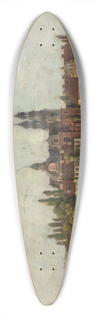 Feliks Brzozowski - Church and monastery in Ld 39.3 inch art pintail longboard deck