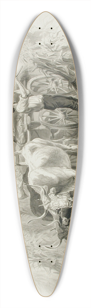 Felix Octavius Carr Darley - Haying Scene 39.3 inch art pintail longboard deck